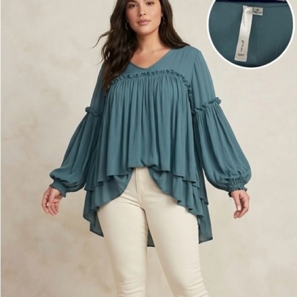 Mono B Teal Women's Blouse